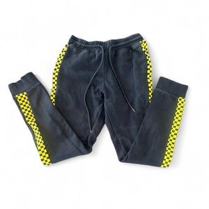Danielle Guizio Black and Yellow Track Joggers